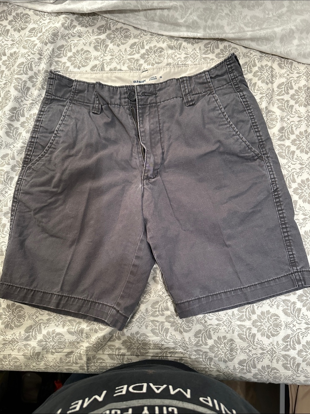 Old Navy Men's Charcoal Flat-Front Shorts